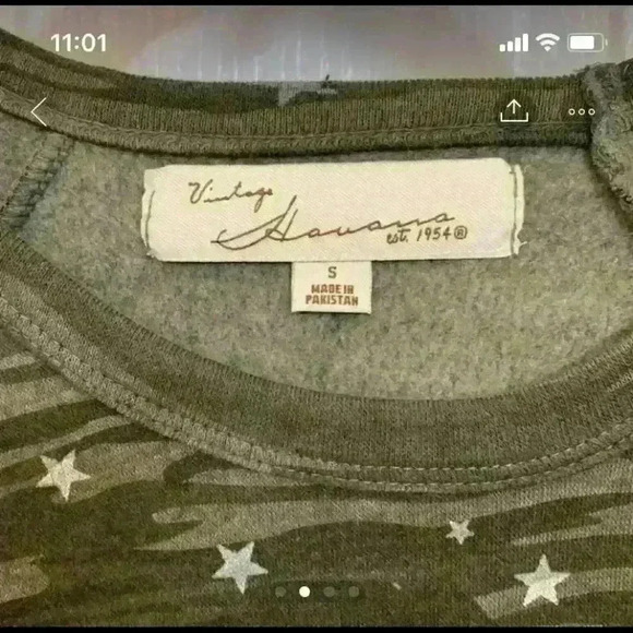 NEW Vintage Havana Camo with Stars Sweatshirt - Picture 12 of 14